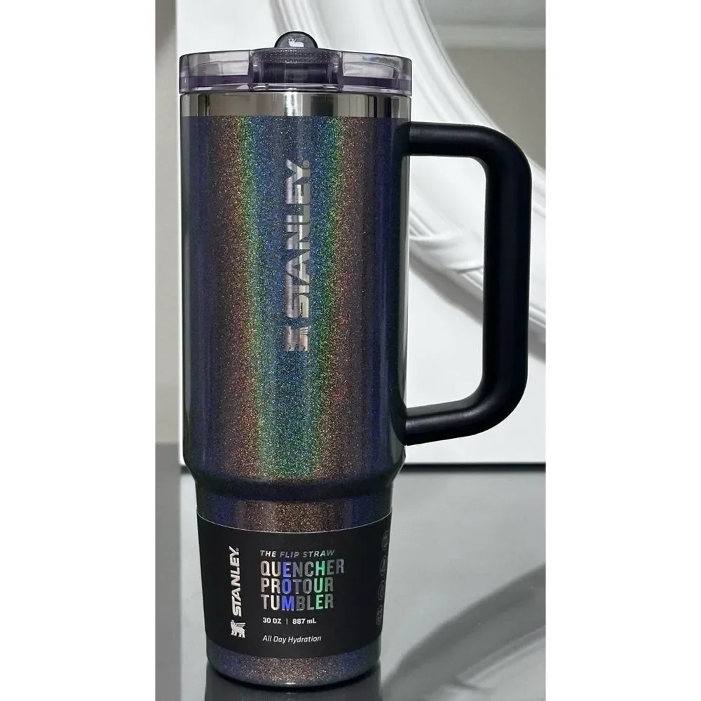 STANLEY QUENCHER PROTOUR FLIP STRAW 30OZ TUMBLER, MIDNIGHT GLITZ - Picture 2 of 5